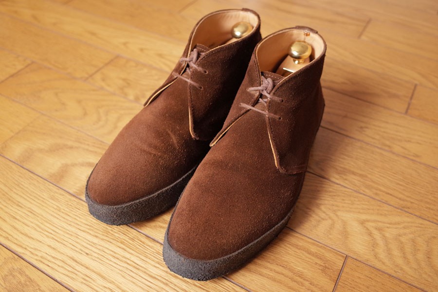 SANDERS/サンダース.Chukka Boot.マッドガード濃茶UK6